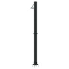 Outdoor Solar shower Black 217 cm PVC and Aluminium