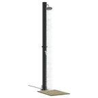 Outdoor Solar shower Black 217 cm PVC and Aluminium