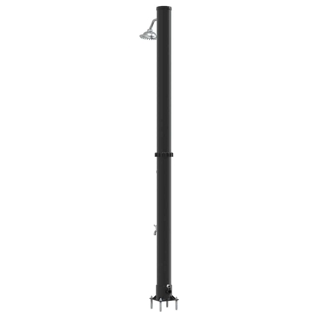 Outdoor Solar shower Black 217 cm PVC and Aluminium