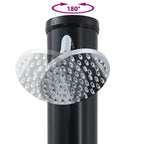 Outdoor Solar shower Black 217 cm PVC and Aluminium