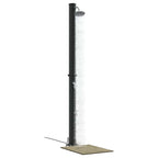 Outdoor Solar shower Black 217 cm PVC and Aluminium