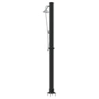 Outdoor Solar shower Black 217 cm PVC and Aluminium