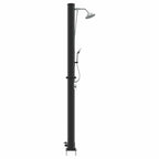 Outdoor Solar shower Black 217 cm PVC and Aluminium