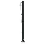 Outdoor Solar shower Black 217 cm PVC and Aluminium