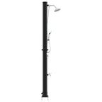 Outdoor Solar shower Black 217 cm PVC and Aluminium