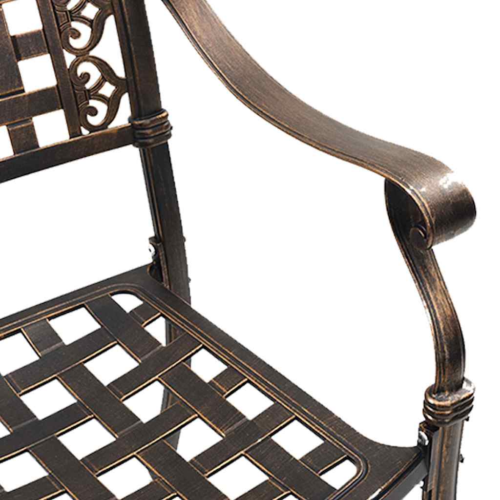 Garden Chair 2 pcs Bronze 55 x 56.5 x 91cm Aluminium