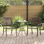 Garden Chair 2 pcs Bronze 55 x 56.5 x 91cm Aluminium