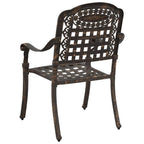 Garden Chair 2 pcs Bronze 55 x 56.5 x 91cm Aluminium