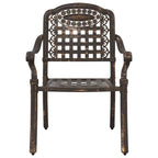 Garden Chair 2 pcs Bronze 55 x 56.5 x 91cm Aluminium