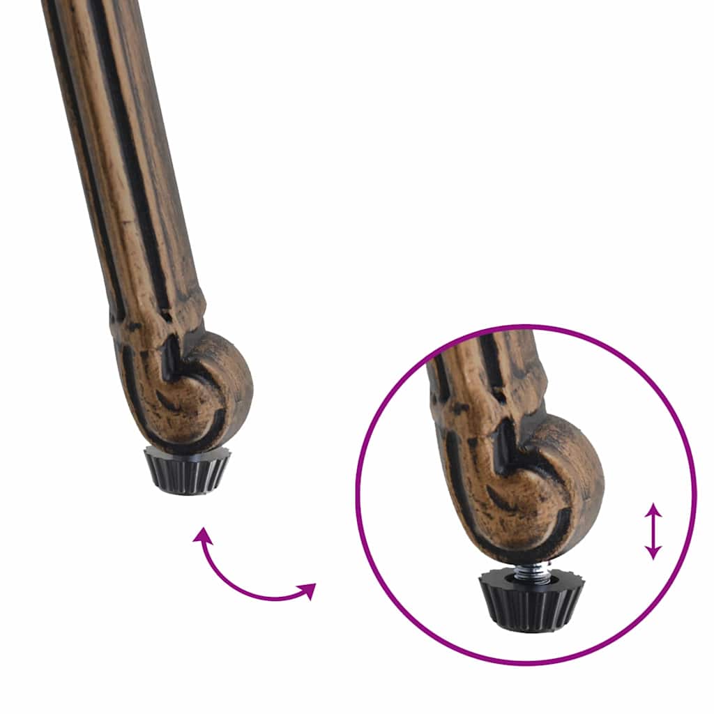 Garden Chair 2 pcs Bronze 55 x 56.5 x 91cm Aluminium