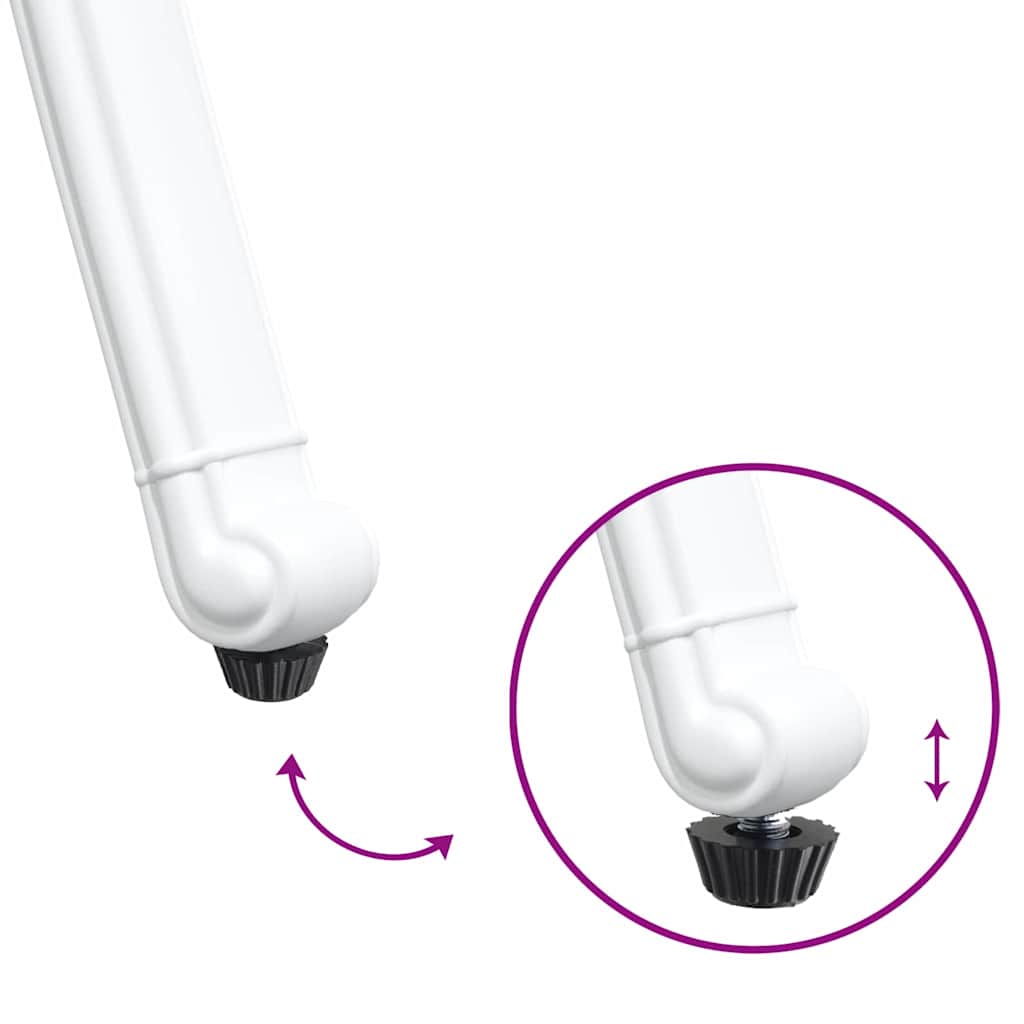 Garden Chair 2 pcs White 55 x 56.5 x 91cm Aluminium