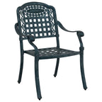 Garden Chair 2 pcs Green 55 x 56.5 x 91cm Aluminium