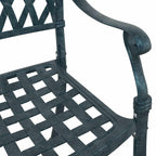 Garden Chair 2 pcs Green 56 x 55 x 92.5cm Aluminium
