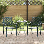 Garden Chair 2 pcs Green 56 x 55 x 92.5cm Aluminium