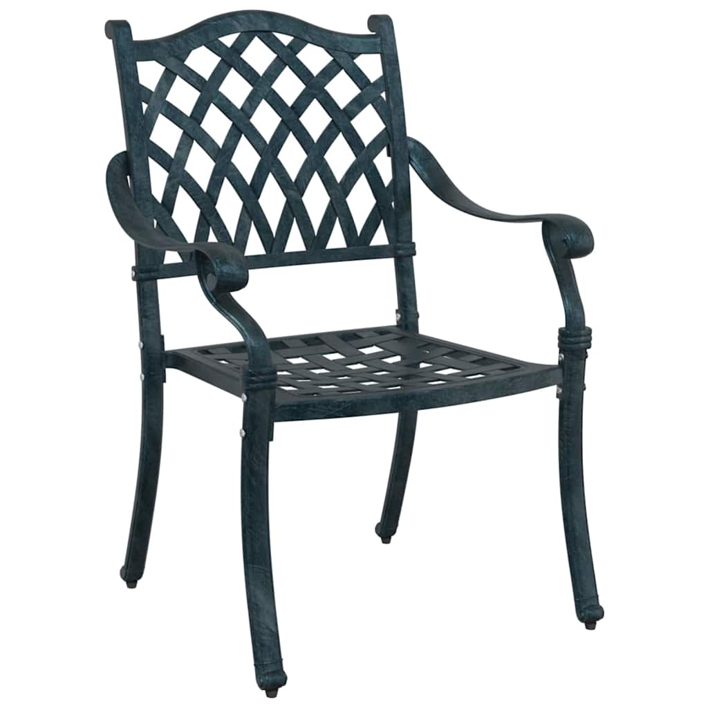 Garden Chair 2 pcs Green 56 x 55 x 92.5cm Aluminium