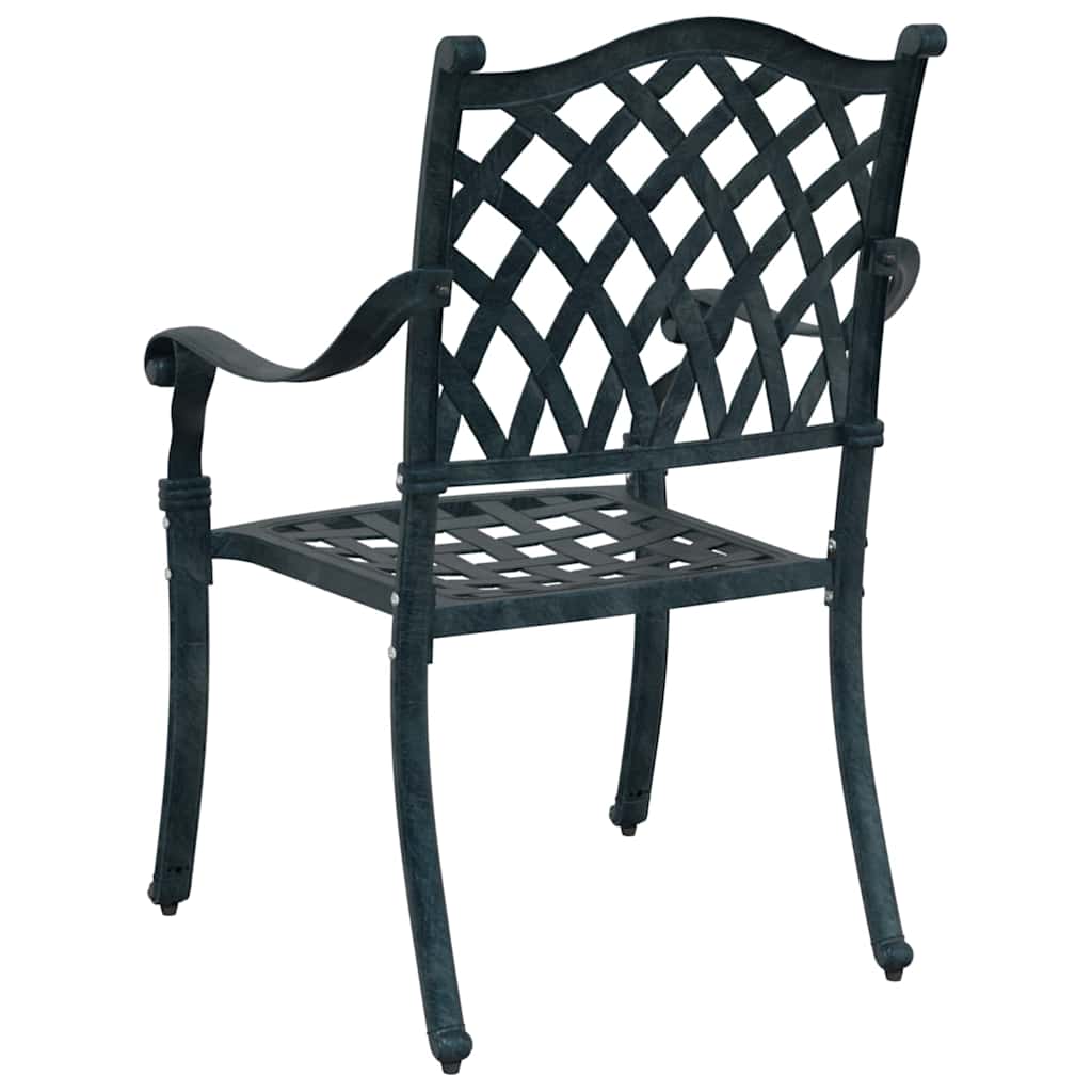 Garden Chair 2 pcs Green 56 x 55 x 92.5cm Aluminium