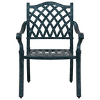 Garden Chair 2 pcs Green 56 x 55 x 92.5cm Aluminium