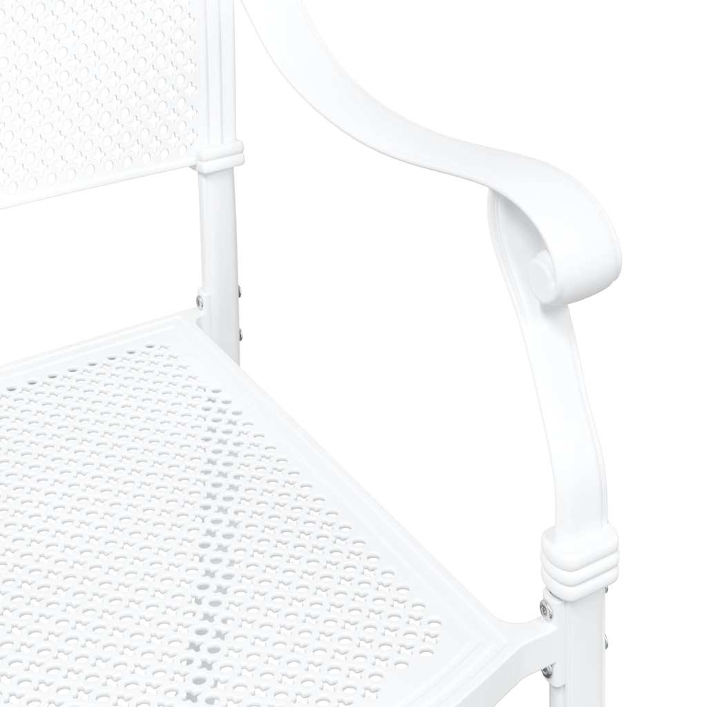 Garden Chair 2 pcs White 55 x 55 x 92.5cm Aluminium