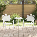 Garden Chair 2 pcs White 55 x 55 x 92.5cm Aluminium