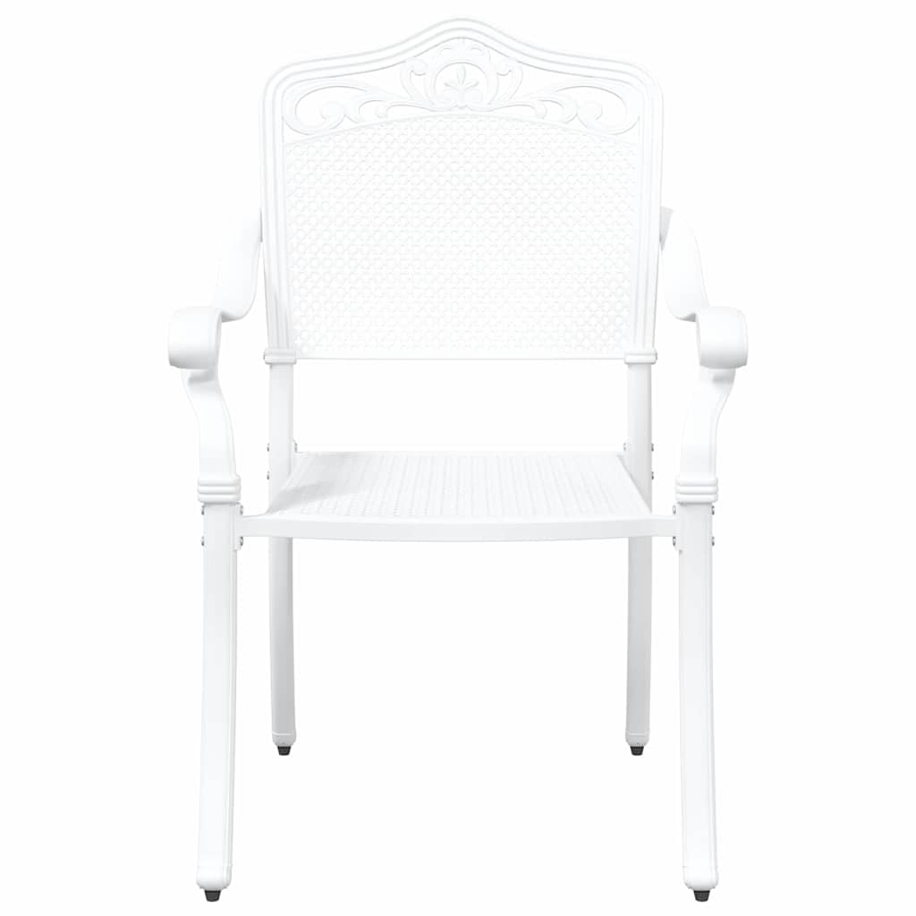 Garden Chair 2 pcs White 55 x 55 x 92.5cm Aluminium