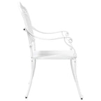 Garden Chair 2 pcs White 55 x 55 x 92.5cm Aluminium