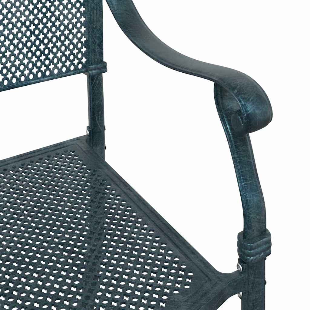 Garden Chair 2 pcs Green 64 x 62 x 93cm Aluminium