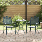 Garden Chair 2 pcs Green 64 x 62 x 93cm Aluminium