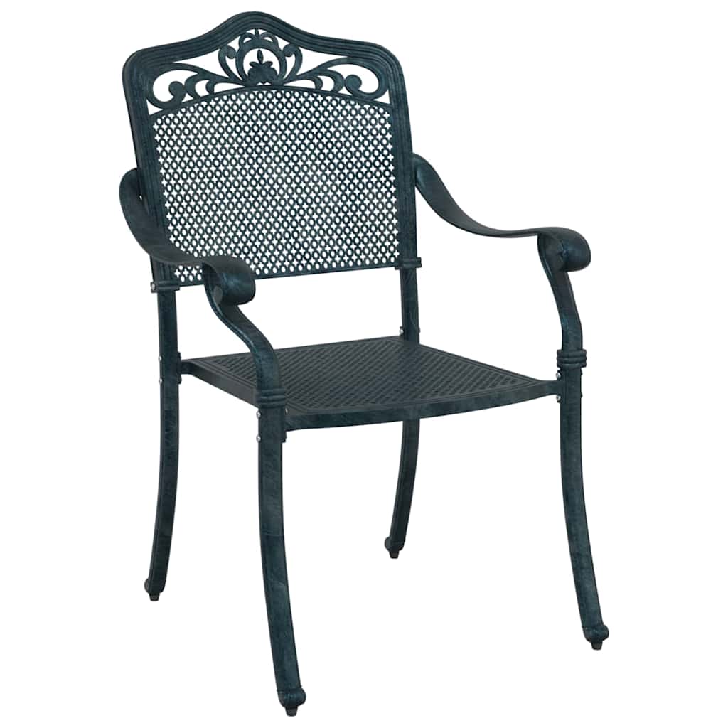 Garden Chair 2 pcs Green 64 x 62 x 93cm Aluminium