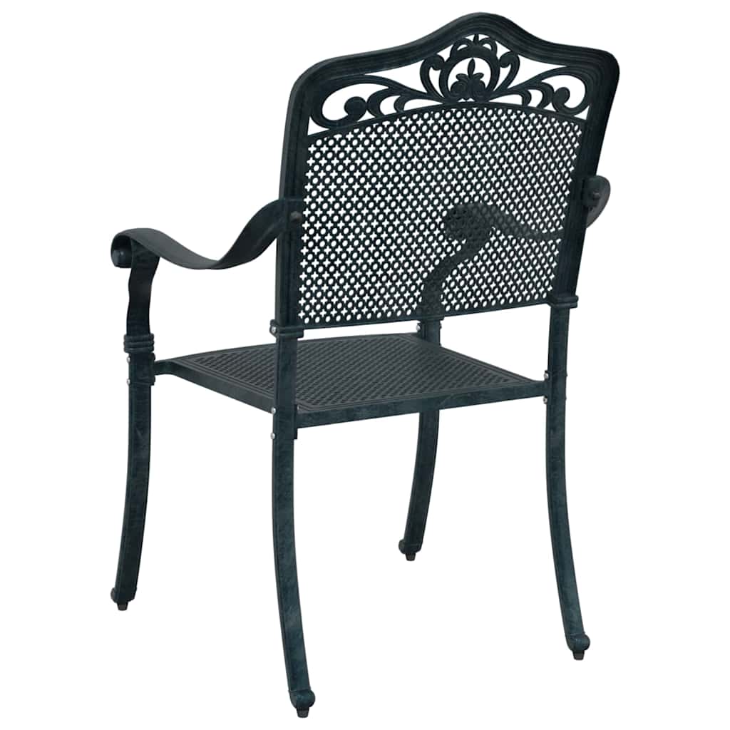 Garden Chair 2 pcs Green 64 x 62 x 93cm Aluminium