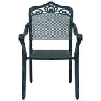 Garden Chair 2 pcs Green 64 x 62 x 93cm Aluminium