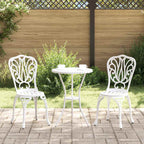 Garden Bistro Set 3 pcs White Aluminium