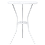 Garden Bistro Set 3 pcs White Aluminium