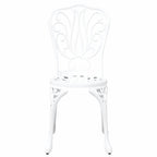 Garden Bistro Set 3 pcs White Aluminium