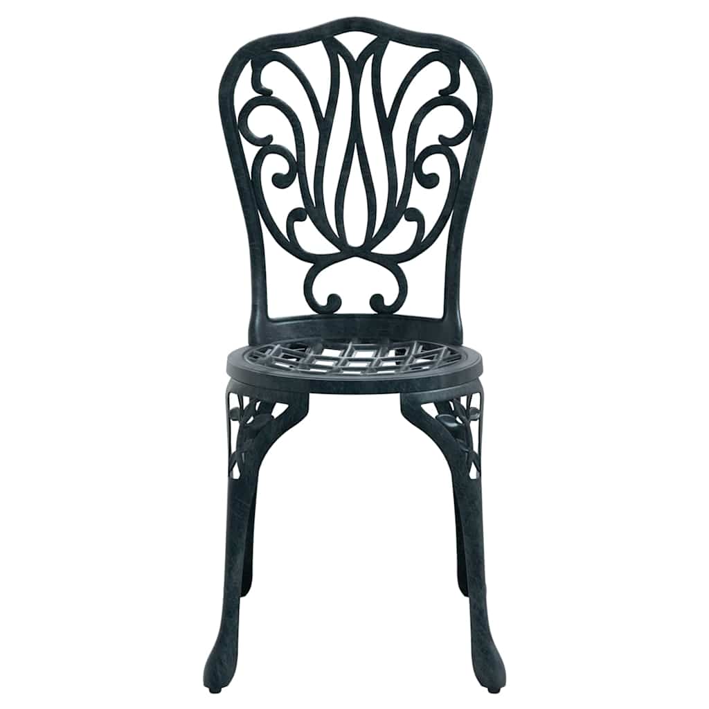 Garden Bistro Set 3 pcs Green Aluminium