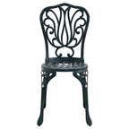 Garden Bistro Set 3 pcs Green Aluminium