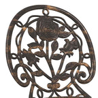 Garden Bistro Set 3 pcs Bronze Aluminium