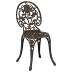 Garden Bistro Set 3 pcs Bronze Aluminium