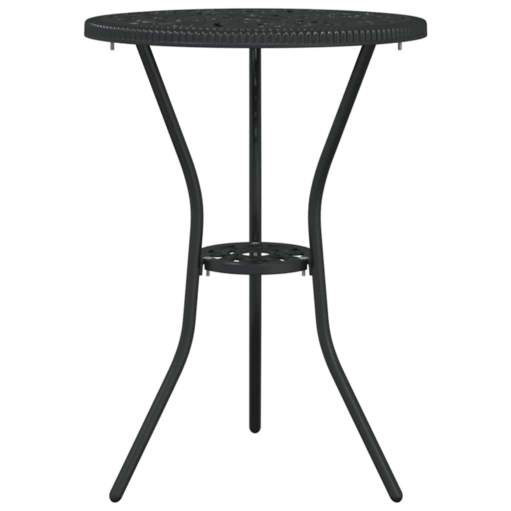 Garden Bistro Set 3 pcs Black Aluminium
