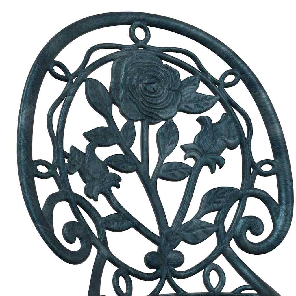 Garden Bistro Set 3 pcs Green Aluminium