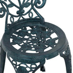 Garden Bistro Set 3 pcs Green Aluminium