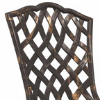 Garden Bistro Set 3 pcs Bronze Aluminium