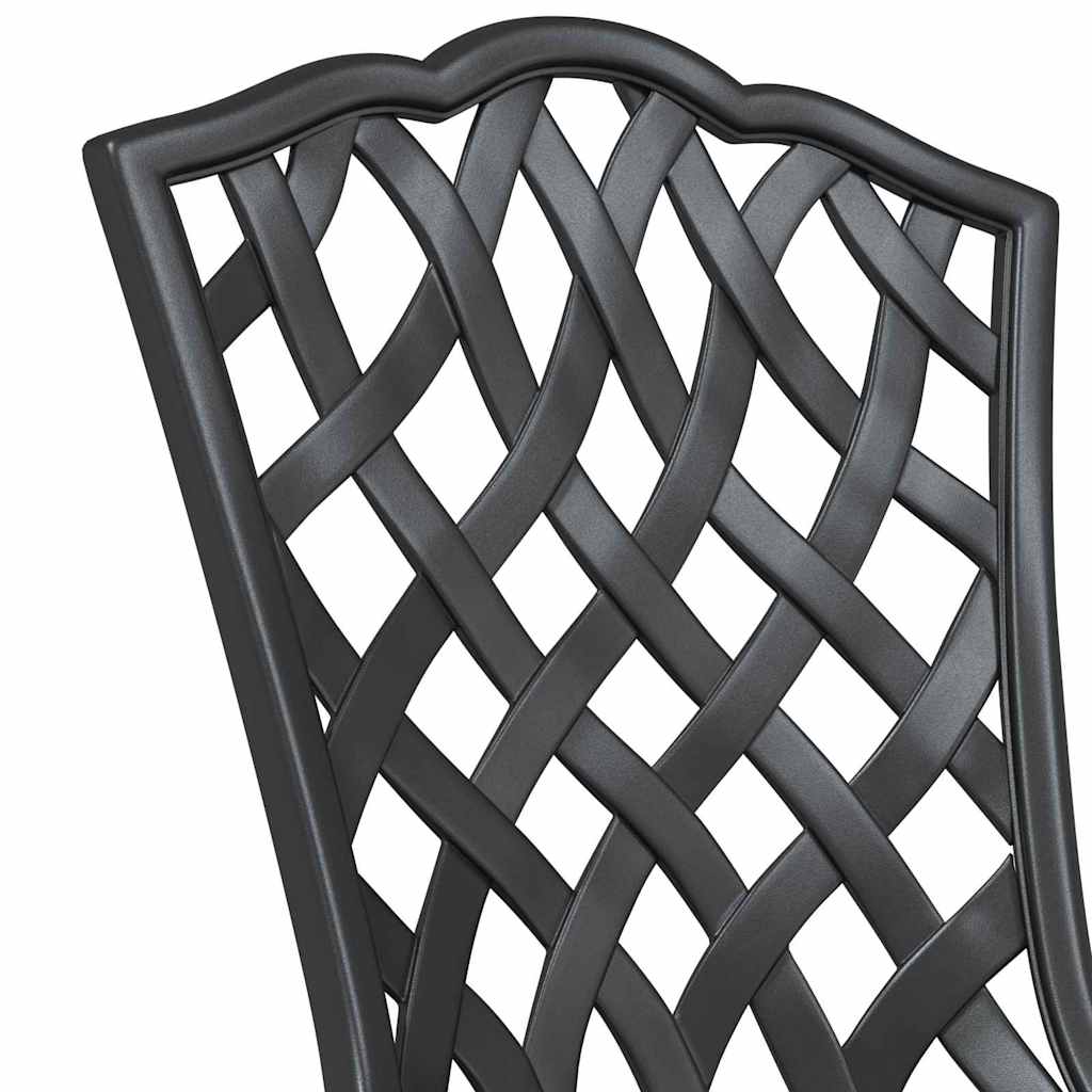 Garden Bistro Set 3 pcs Black Aluminium