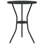 Garden Bistro Set 3 pcs Black Aluminium