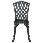 Garden Bistro Set 3 pcs Black Aluminium