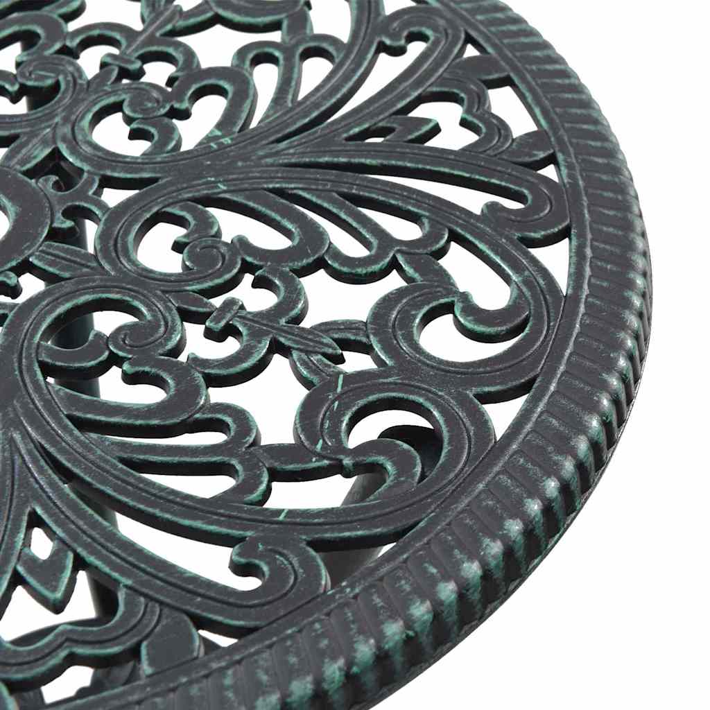 Garden Bistro Set 3 pcs Green Aluminium