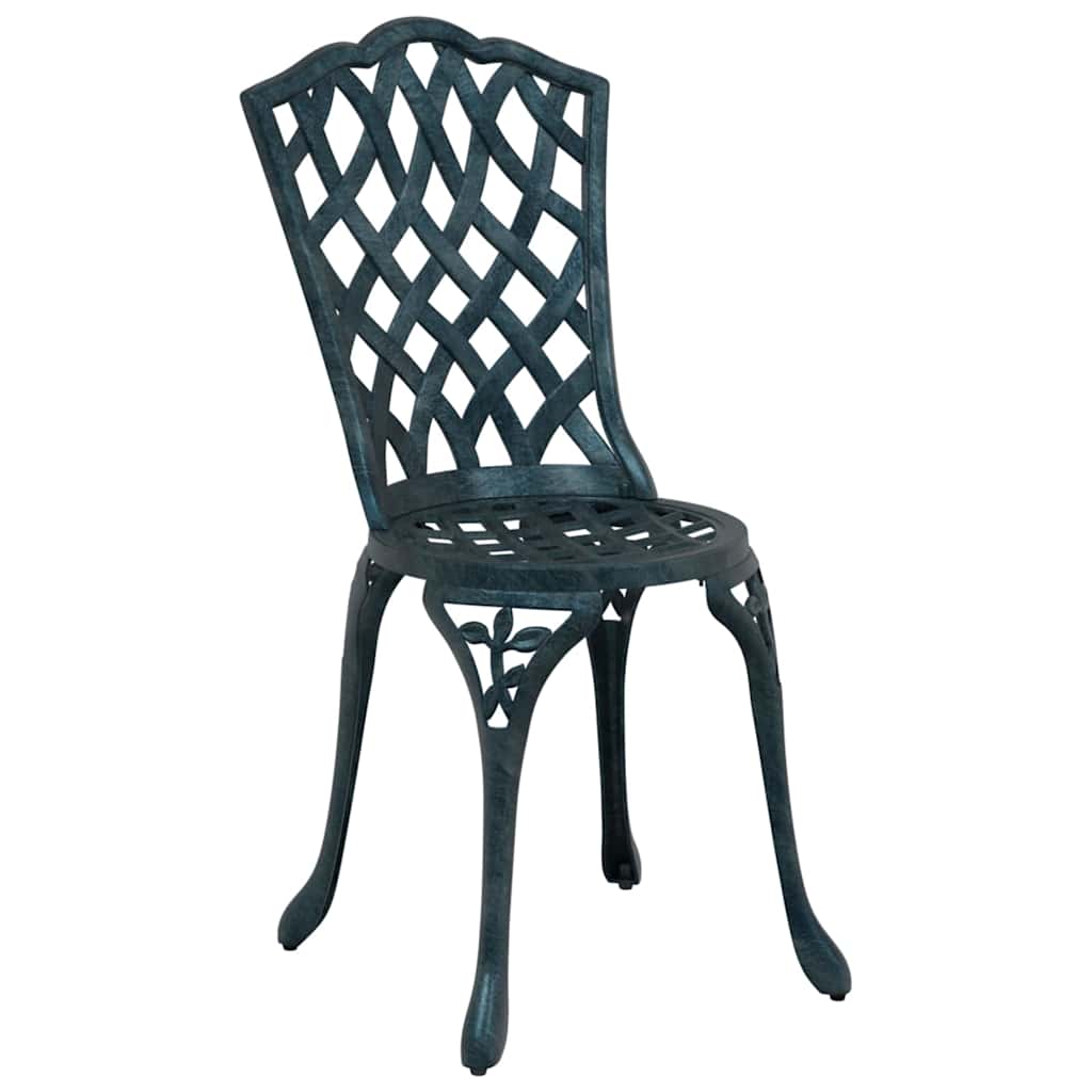 Garden Bistro Set 3 pcs Green Aluminium