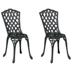 Garden Chair 2 pcs Black 39 x 40 x 87cm Aluminium