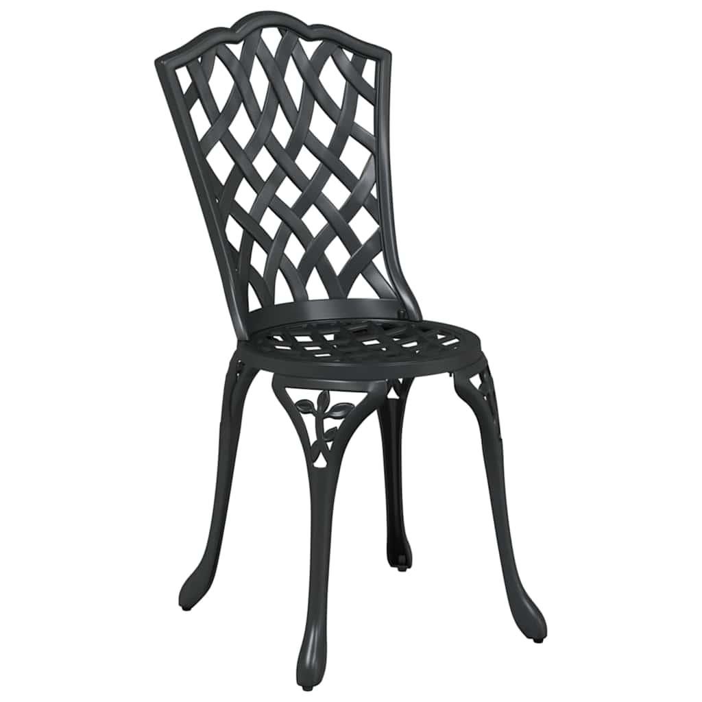 Garden Chair 2 pcs Black 39 x 40 x 87cm Aluminium