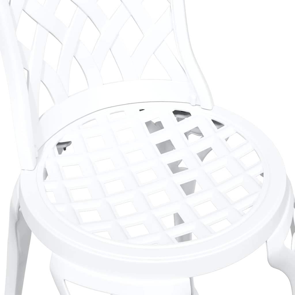 Garden Chair 2 pcs White 39 x 40 x 87cm Aluminium