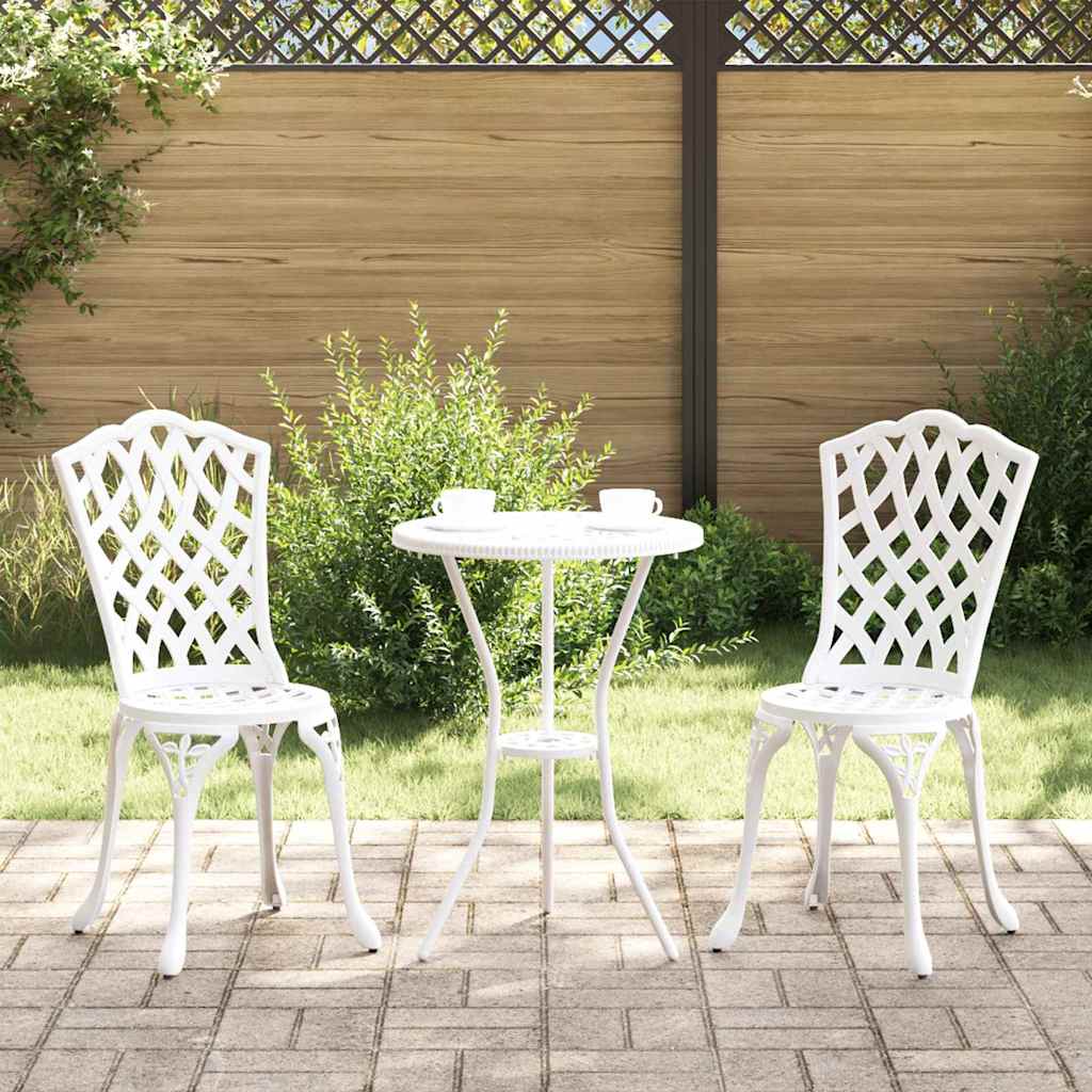 Garden Chair 2 pcs White 39 x 40 x 87cm Aluminium